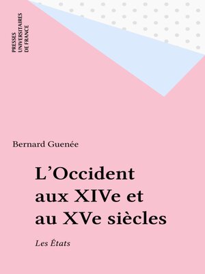 cover image of L'Occident aux XIVe et au XVe siècles